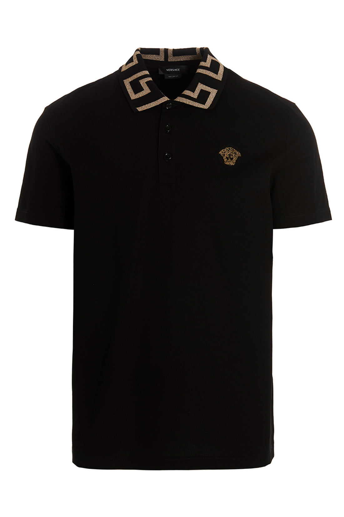 VERSACE XL piqué cotton polo shirt