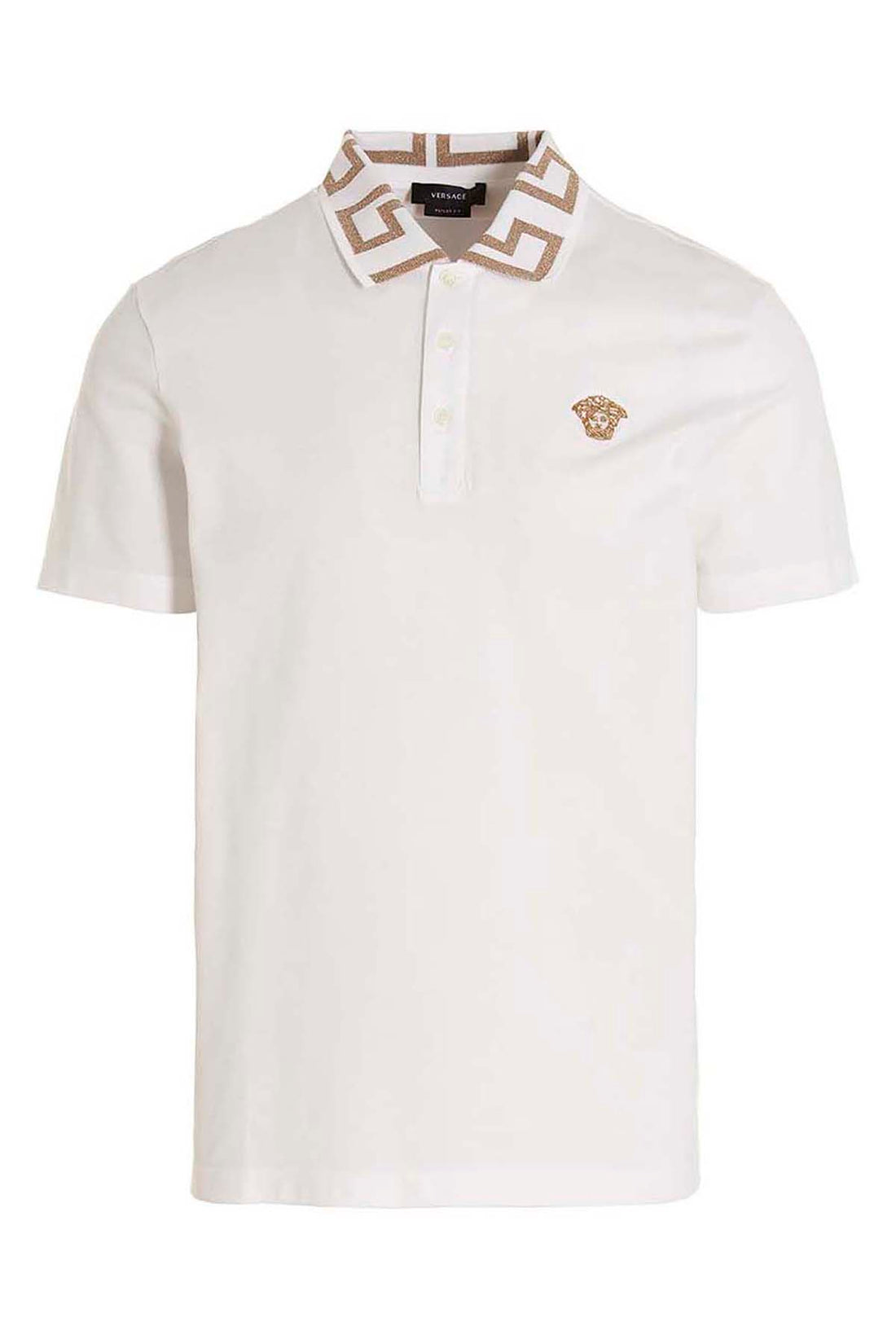 VERSACE XXL piqué cotton polo shirt