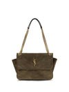 niki tripouch suede shoulder bag