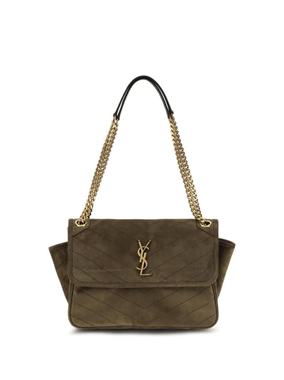 niki tripouch suede shoulder bag