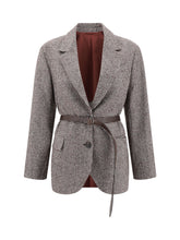 BRUNELLO CUCINELLI 44 blazer jacket with belt