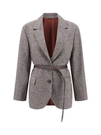 BRUNELLO CUCINELLI 44 blazer jacket with belt