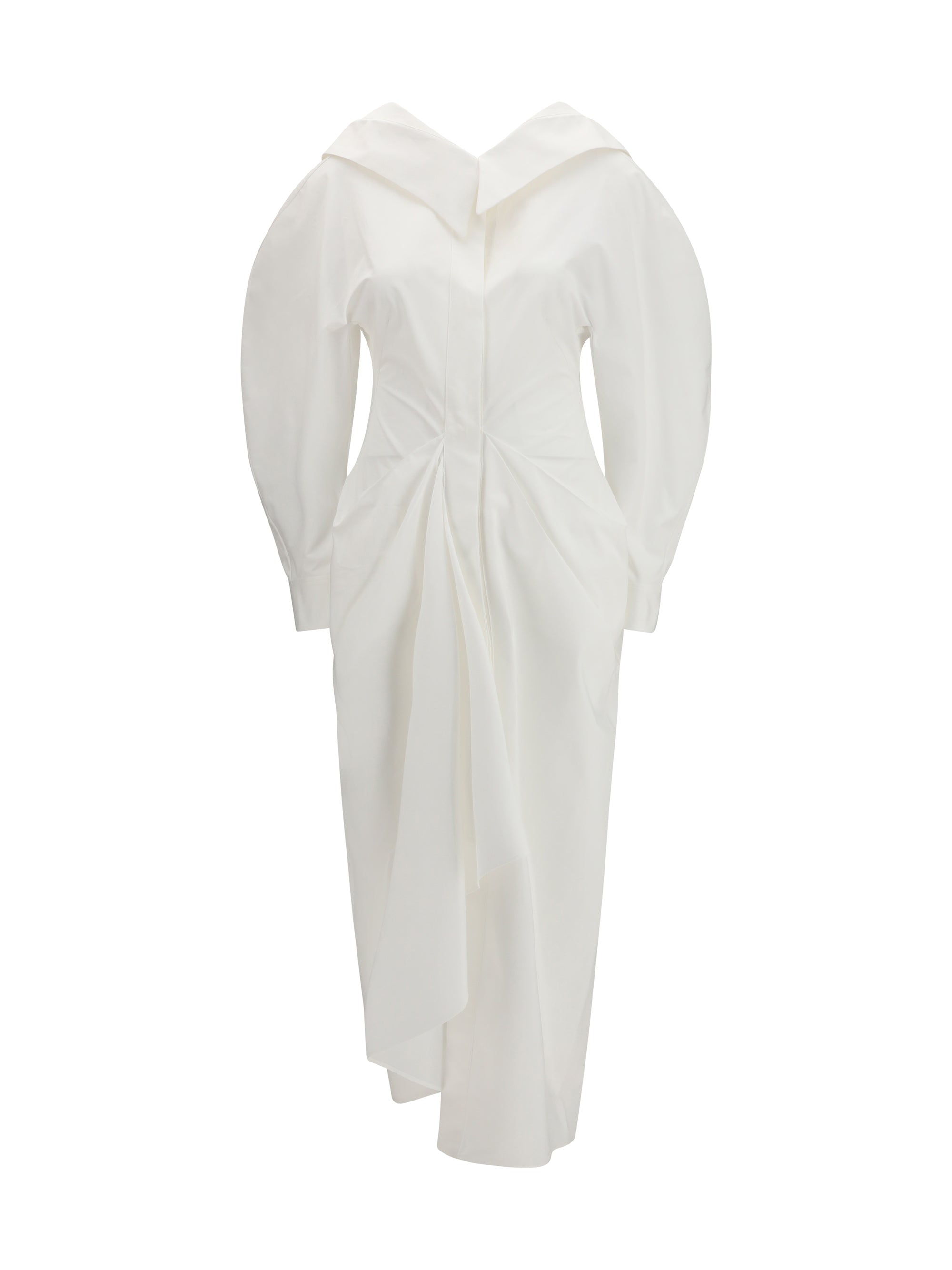 long cut-out chemisier dress