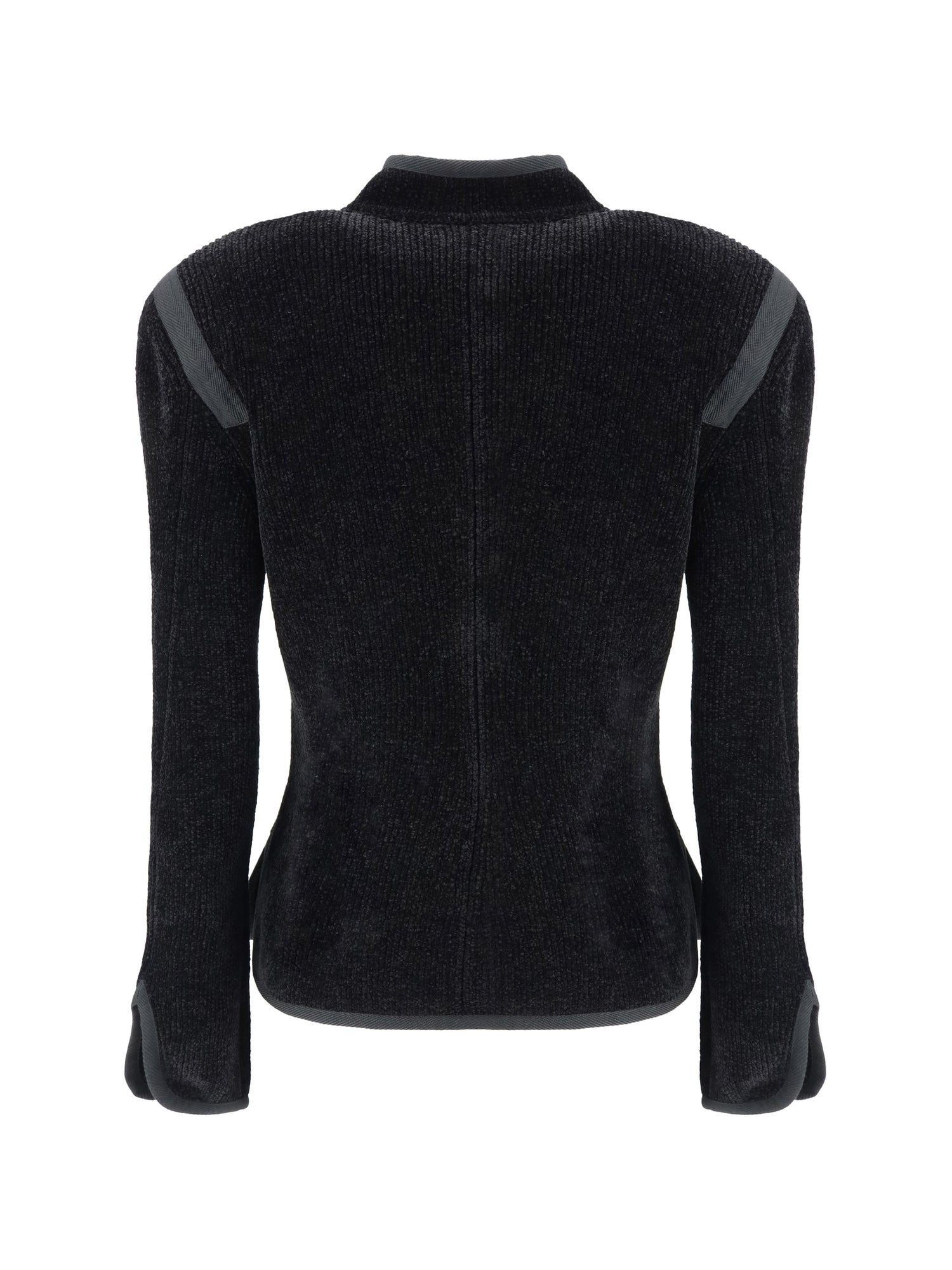 GIORGIO ARMANI 44 silk blazer with decorative metal shank buttons