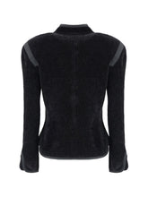 GIORGIO ARMANI 44 silk blazer with decorative metal shank buttons