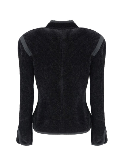 GIORGIO ARMANI 44 silk blazer with decorative metal shank buttons