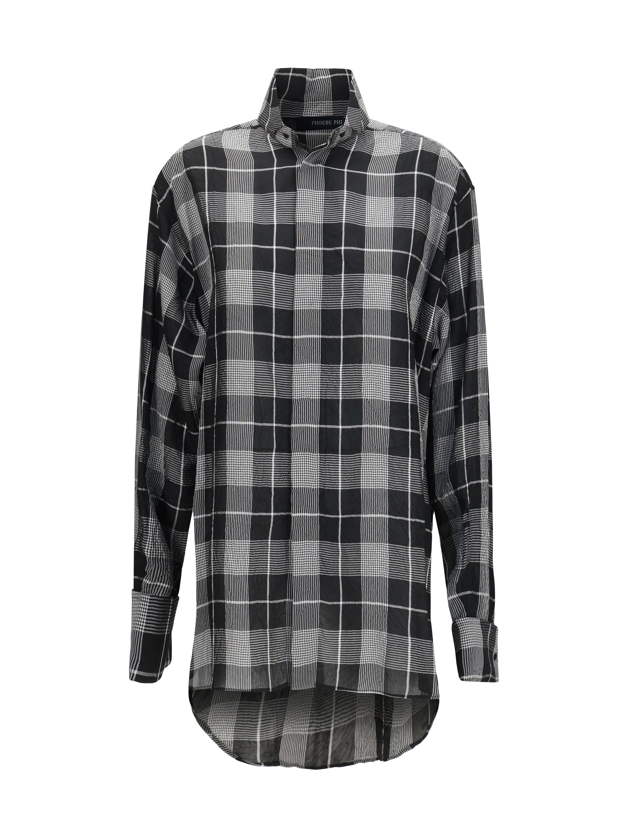 custom tux shirt in ombré check viscose