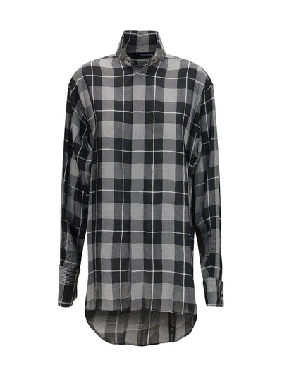 custom tux shirt in ombré check viscose