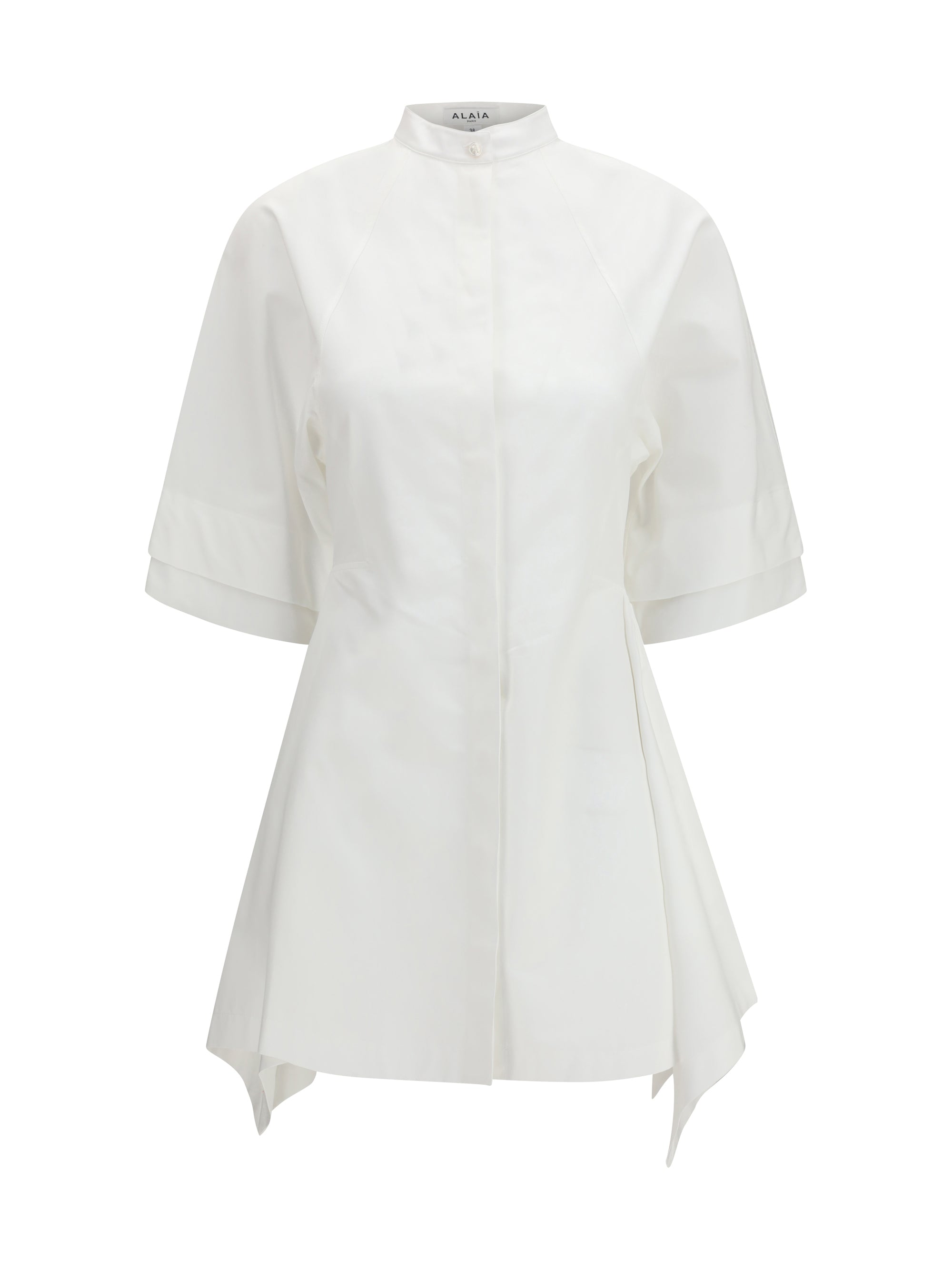 panelled poplin dress