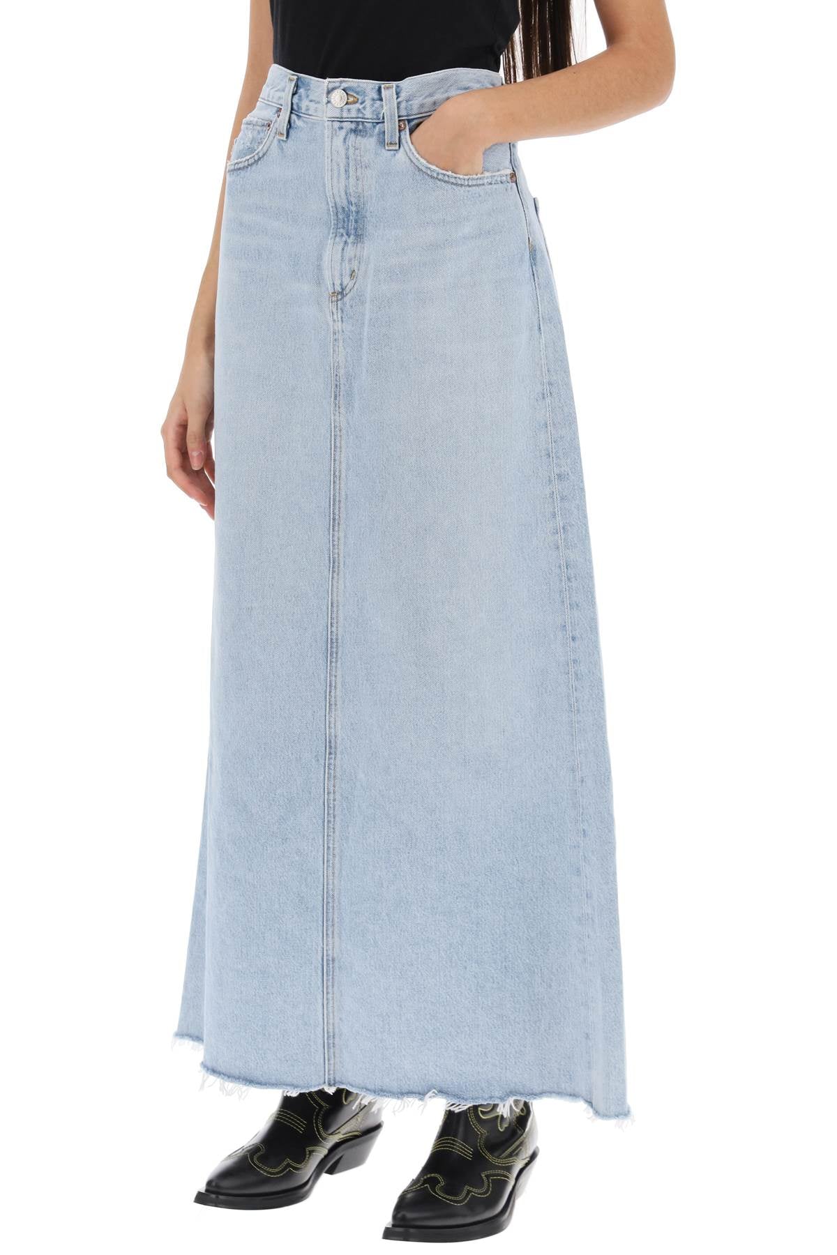 hilla maxi skirt in denim