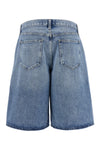 delavé baggy v-short cotton denim bermuda shorts