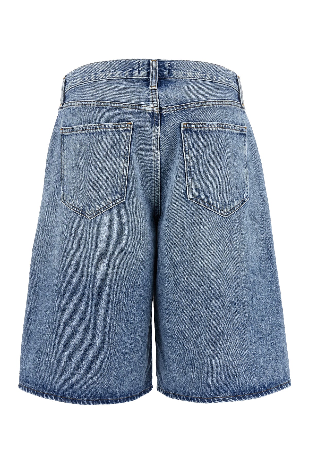delavé baggy v-short cotton denim bermuda shorts