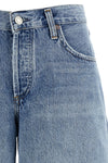 delavé baggy v-short cotton denim bermuda shorts
