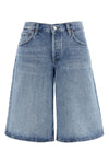delavé baggy v-short cotton denim bermuda shorts