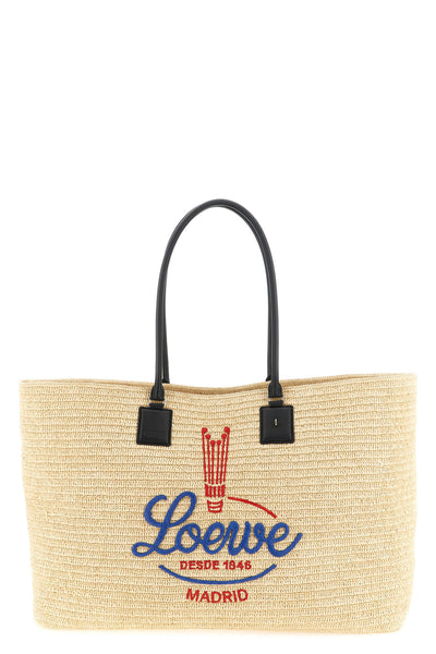 verano xl crocheted raffia shopping bag
