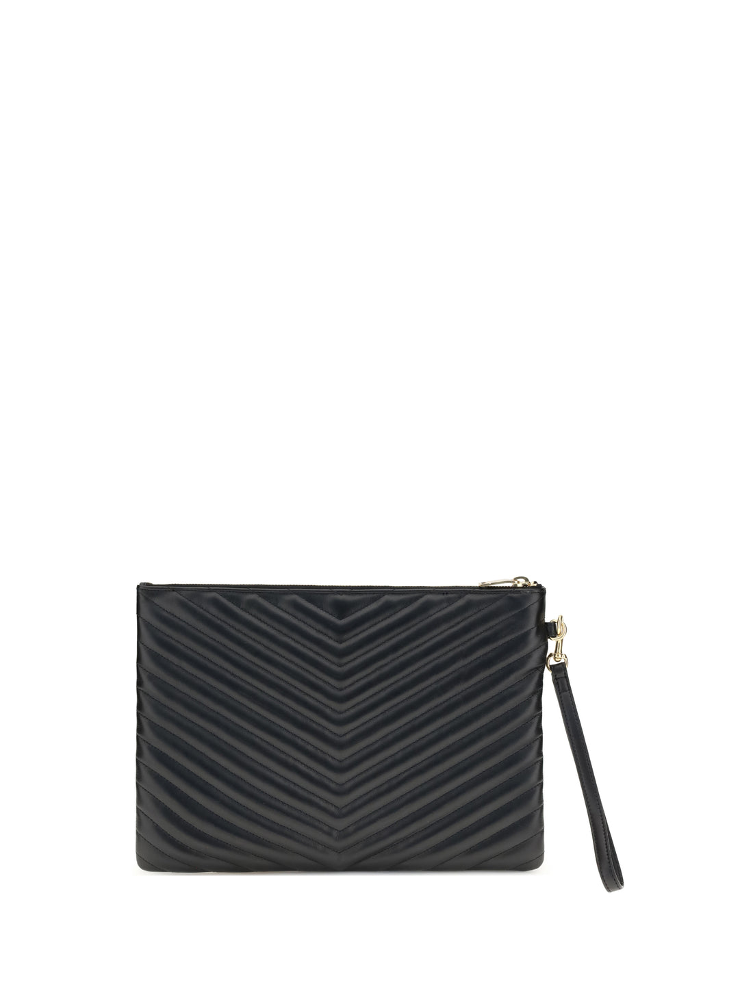 matelassé leather pouch