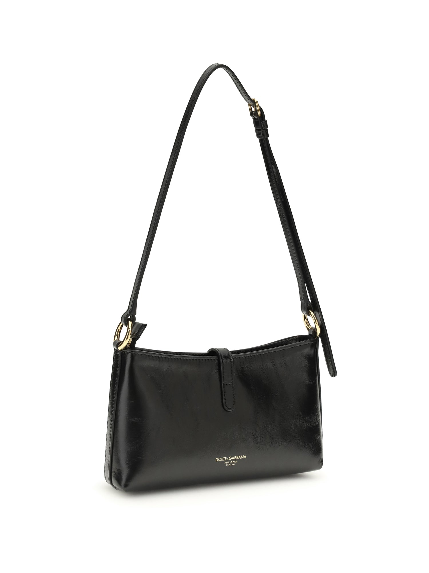 DOLCE &amp; GABBANA OS lock leather shoulder bag 