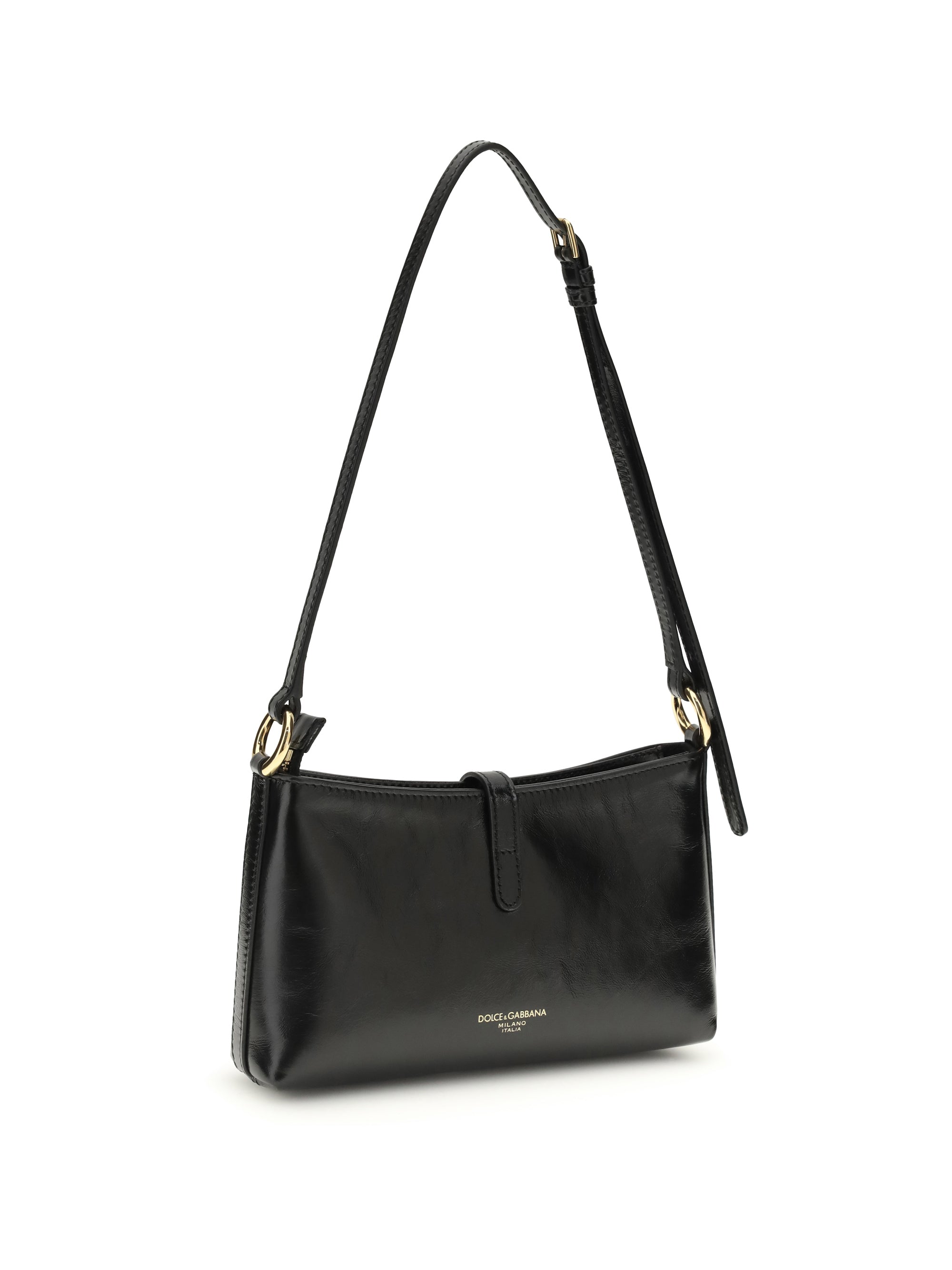 DOLCE &amp; GABBANA OS lock leather shoulder bag 