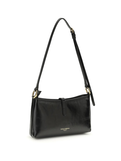 DOLCE &amp; GABBANA OS lock leather shoulder bag 