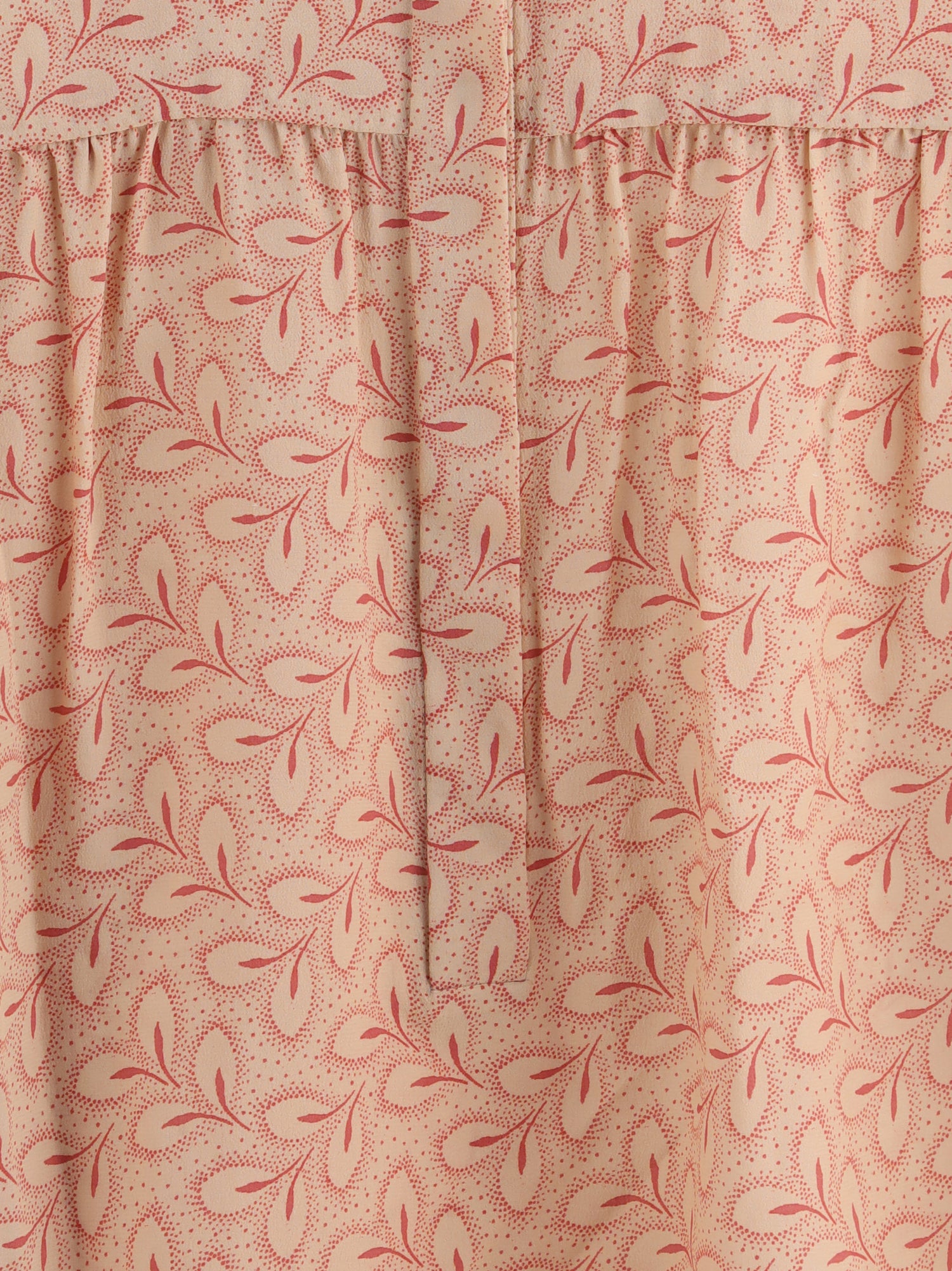 KRISTINA TI 40 blouse with foliage print and refined stand-up collar