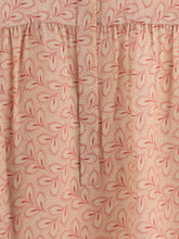 KRISTINA TI 40 blouse with foliage print and refined stand-up collar