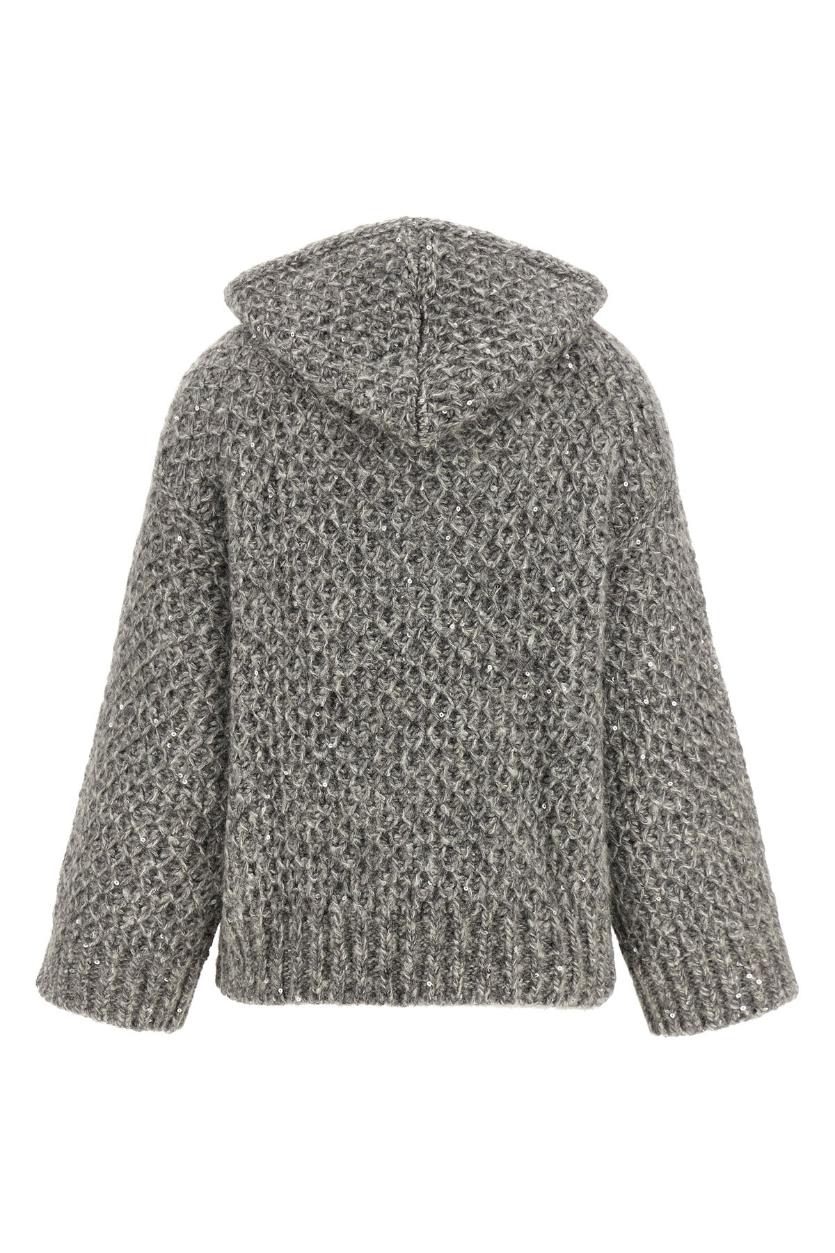 the peserico cardigan in fine alpaca blend is distinguished by a tricot processi