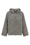 the peserico cardigan in fine alpaca blend is distinguished by a tricot processi