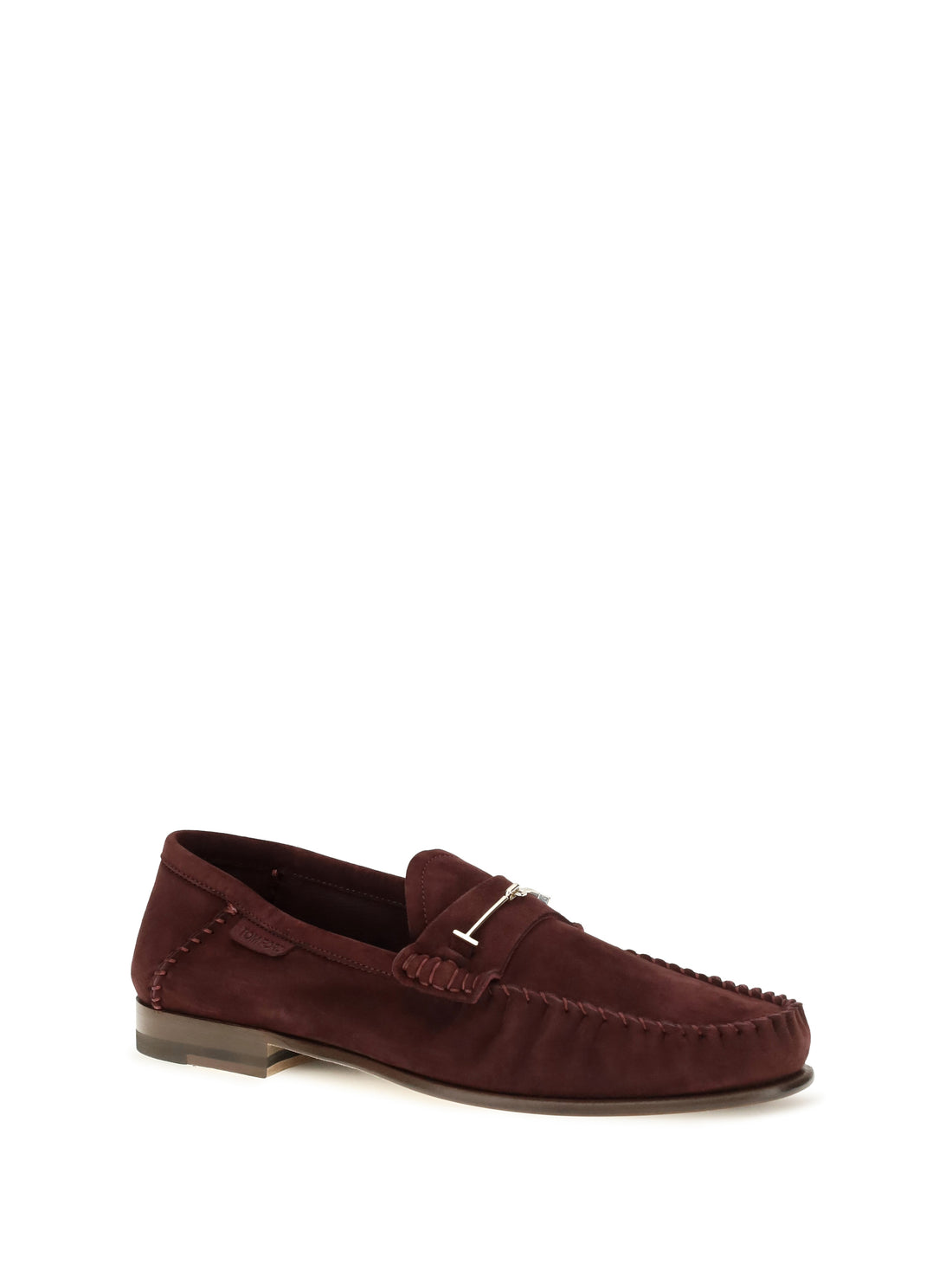 TOM FORD 39 suede leather t-strap loafers