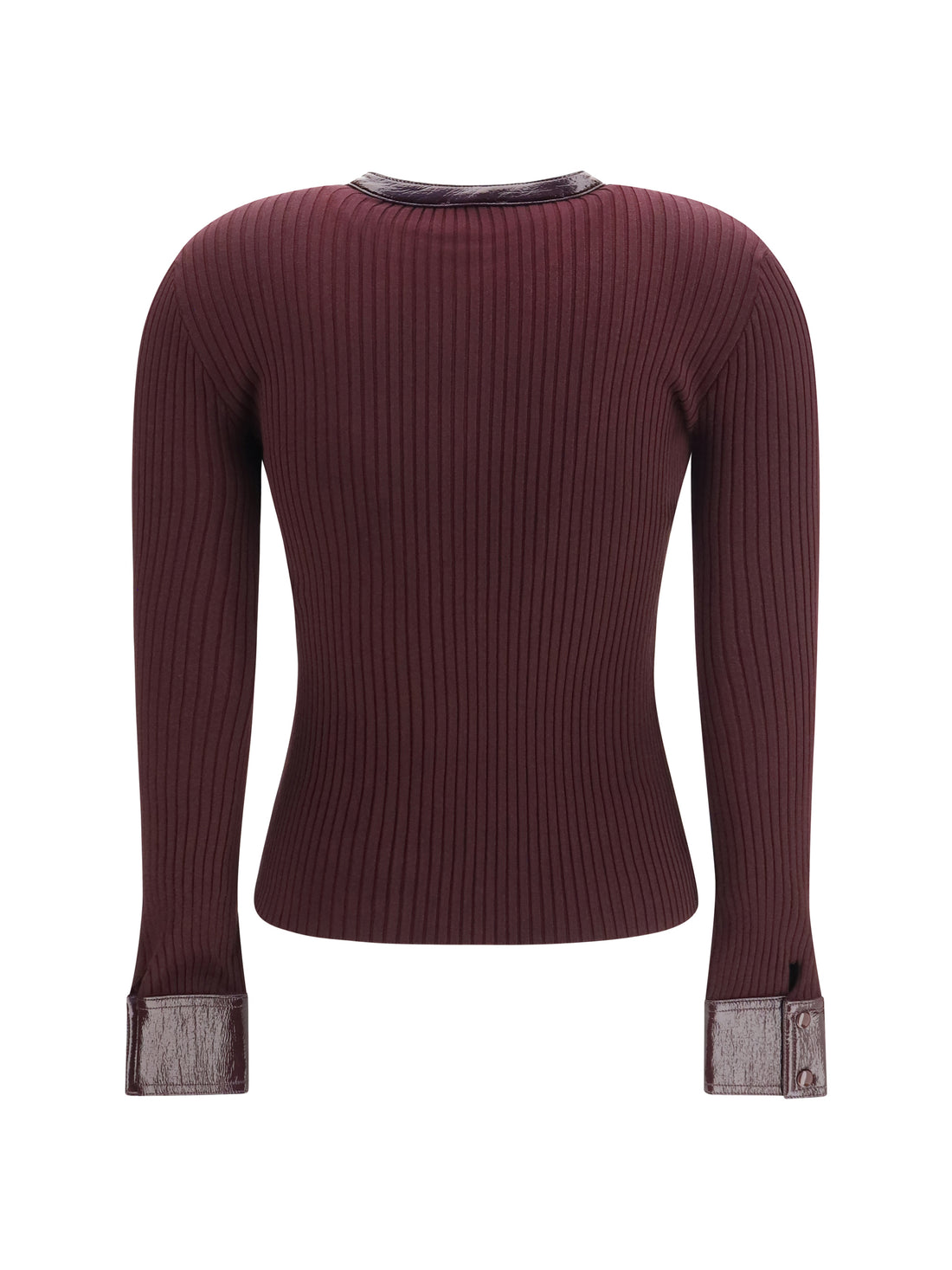 COURRÈGES M vinyl and knit cardigan