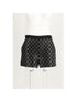 GUCCI 42 tweed wool lamé embroidered shorts
