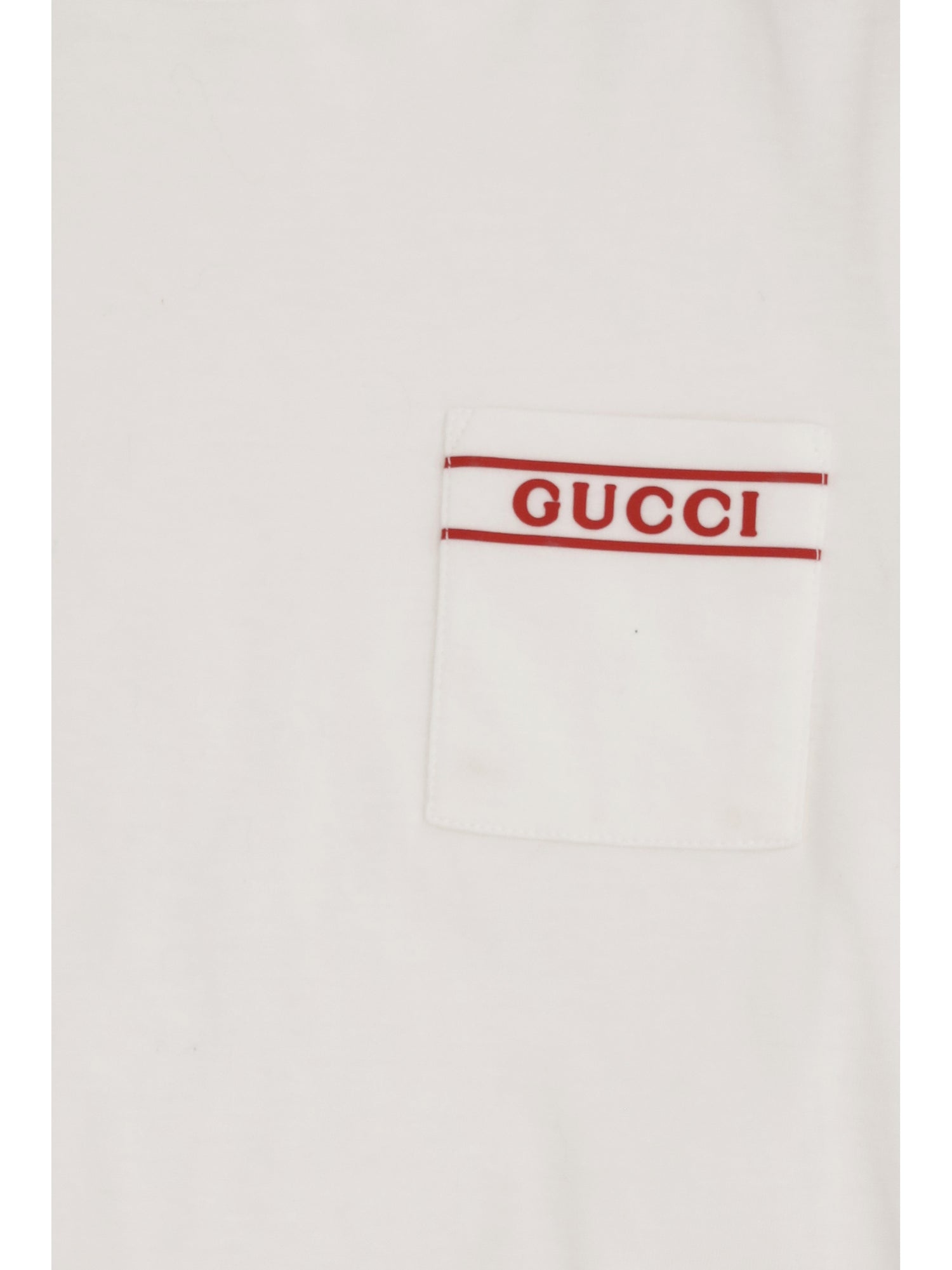GUCCI 10Y t-shirt with a contrasting logo print on the chest pocket