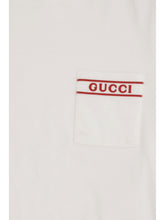 GUCCI 10Y t-shirt with a contrasting logo print on the chest pocket