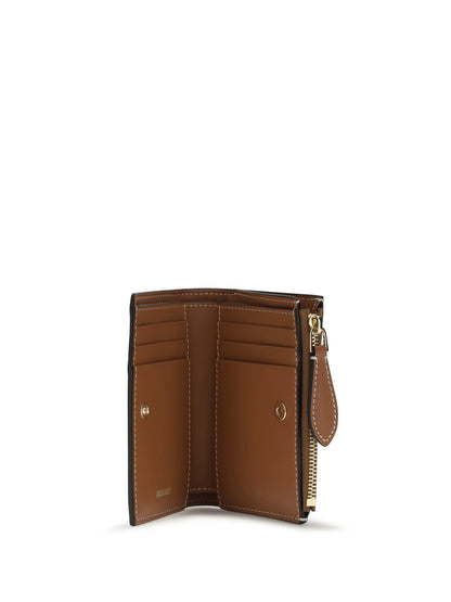 BURBERRY OS check printed canvas wallet 