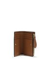 check printed canvas wallet