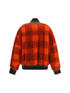 oversized mohair-blend bomber jacket