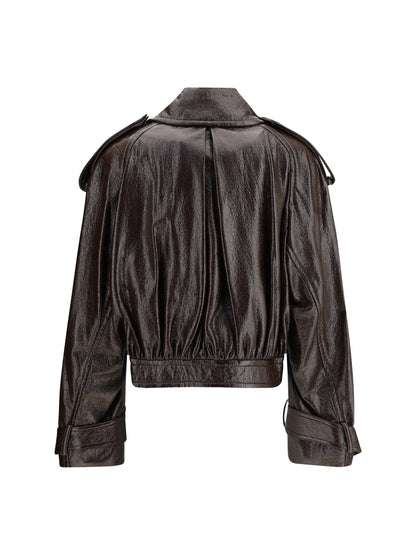 MAX MARA SPORTMAX 40 short hybrid trench coat in coated cotton