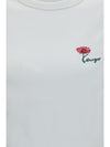 kenzo tulip embroidered cotton t-shirt