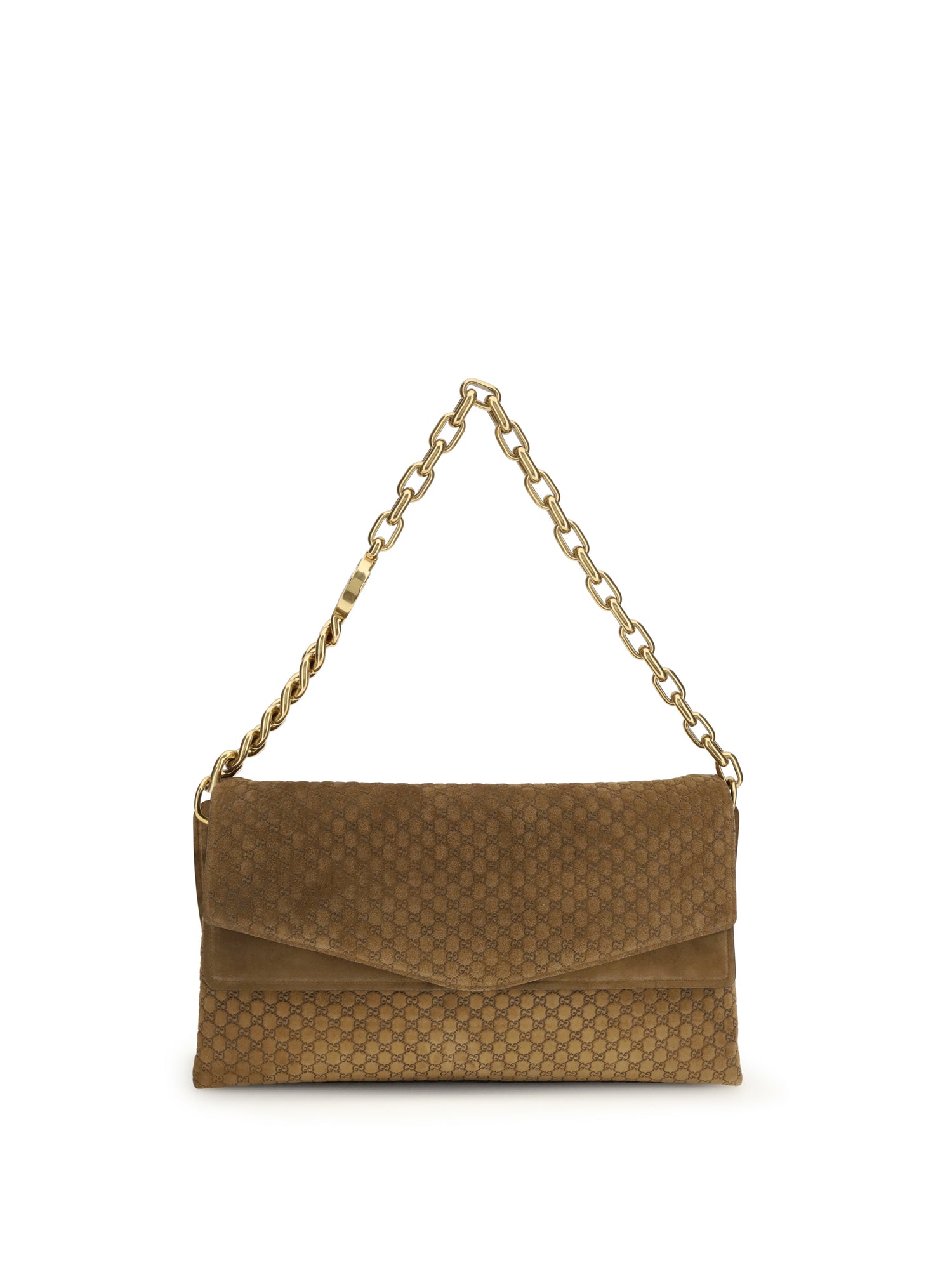 GUCCI OS large suede shoulder bag