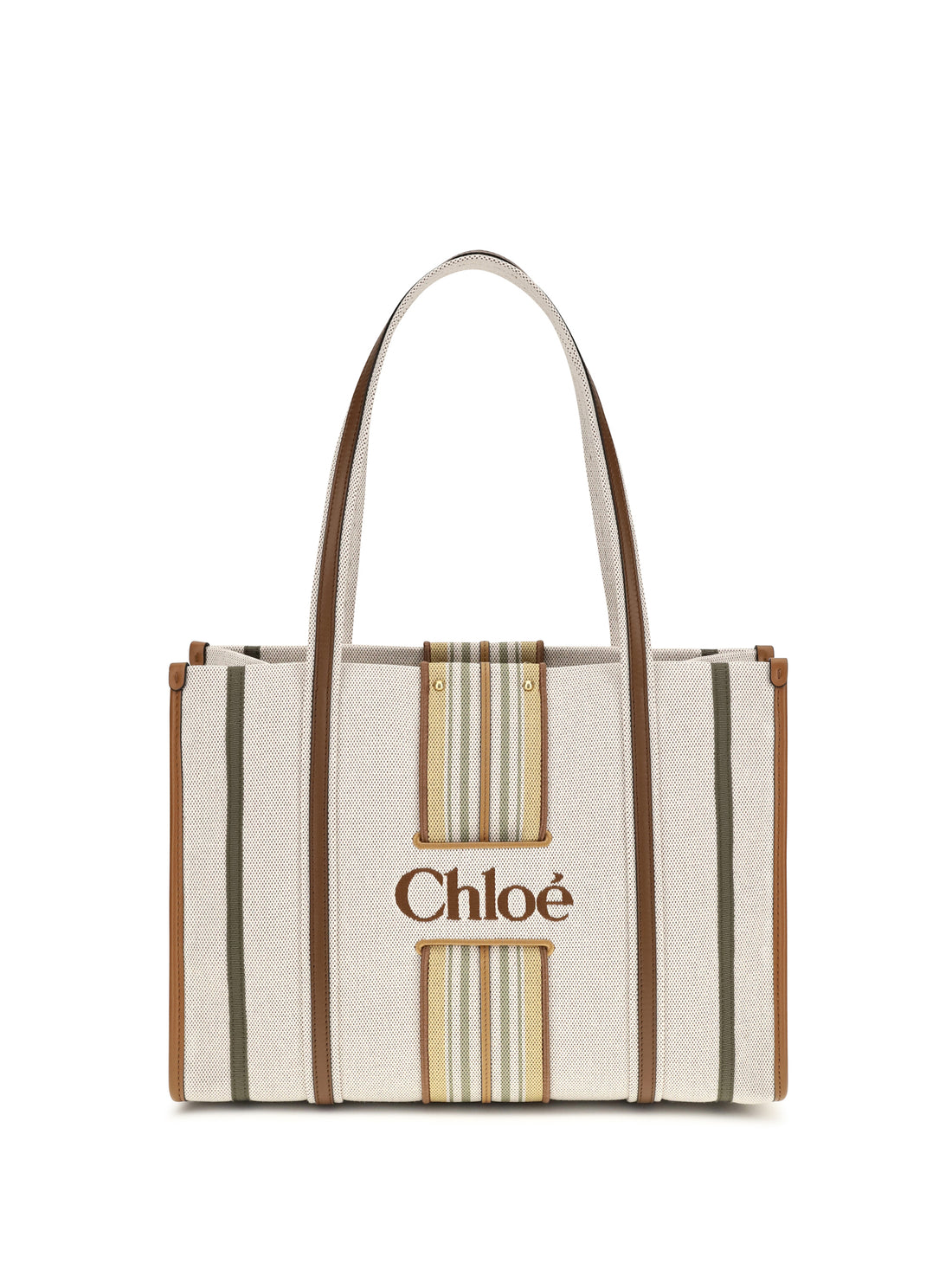 CHLOÉ OS woody loop canvas tote bag