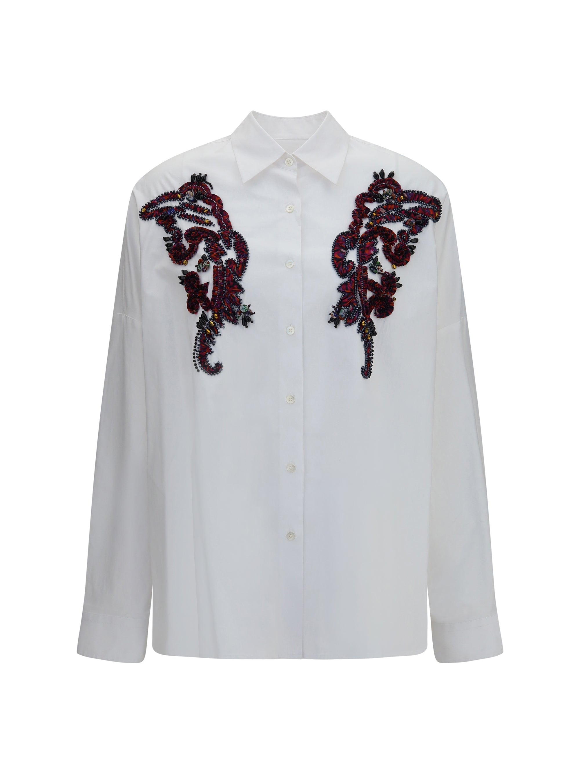 beaded-detail shirt