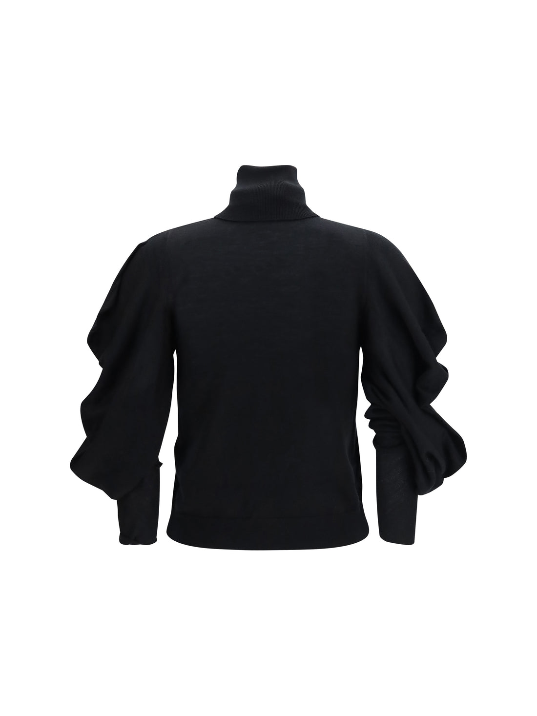 BLUMARINE M high-neck sweater with flower brooch