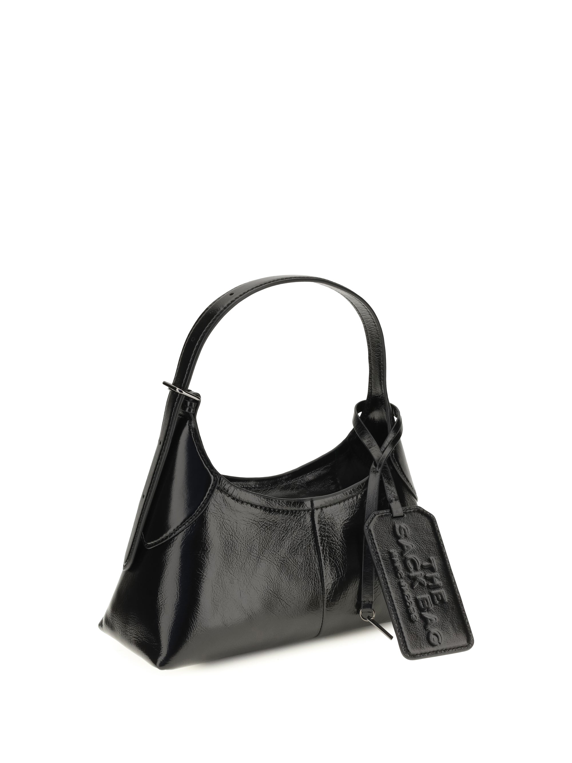 small belted sack shoulder bag