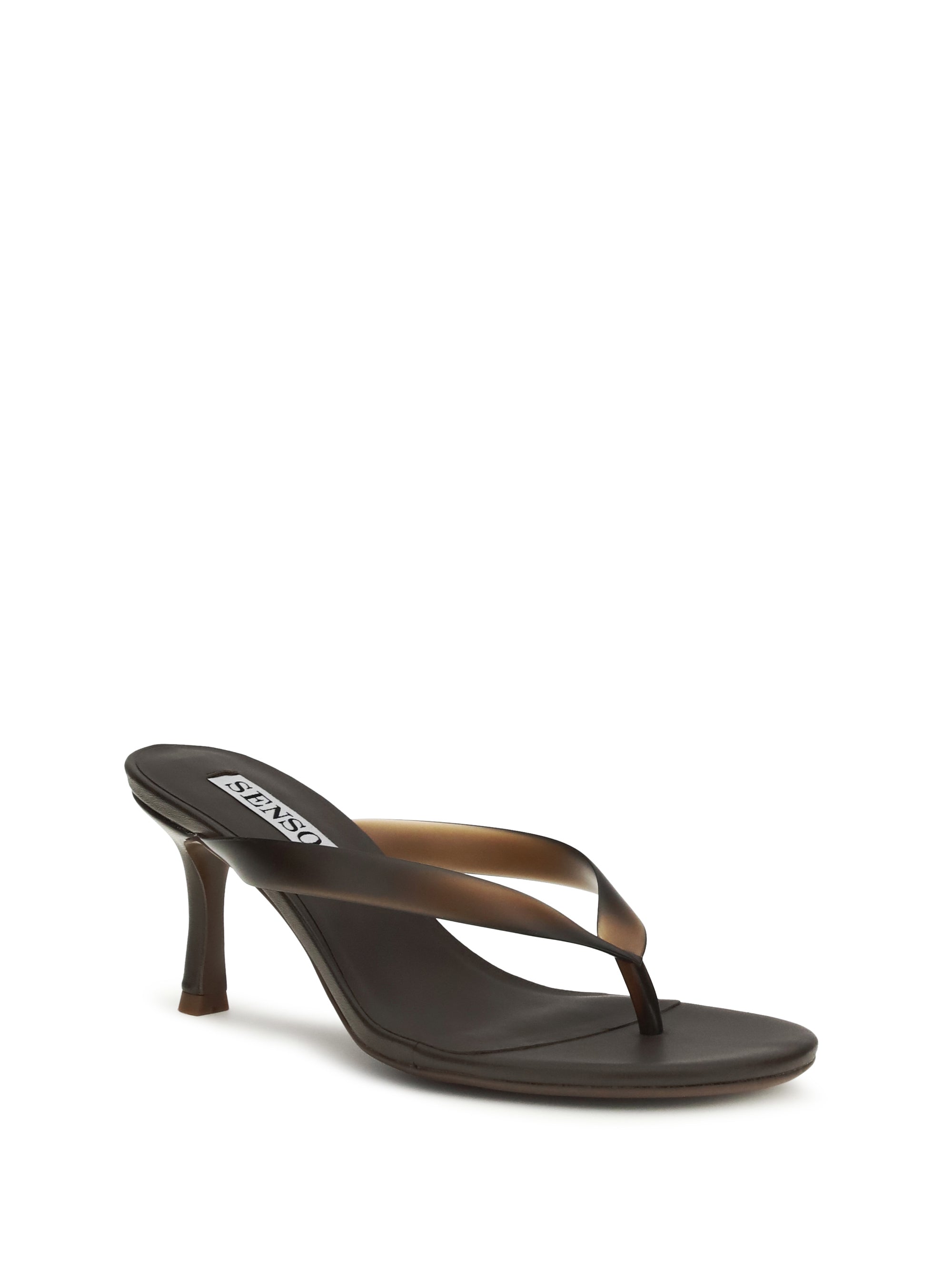 flowe leather and rubber heeled sandals