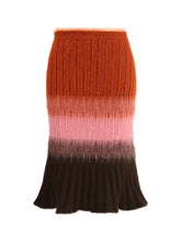 FENDI 40 mohair and wool midi skirt 