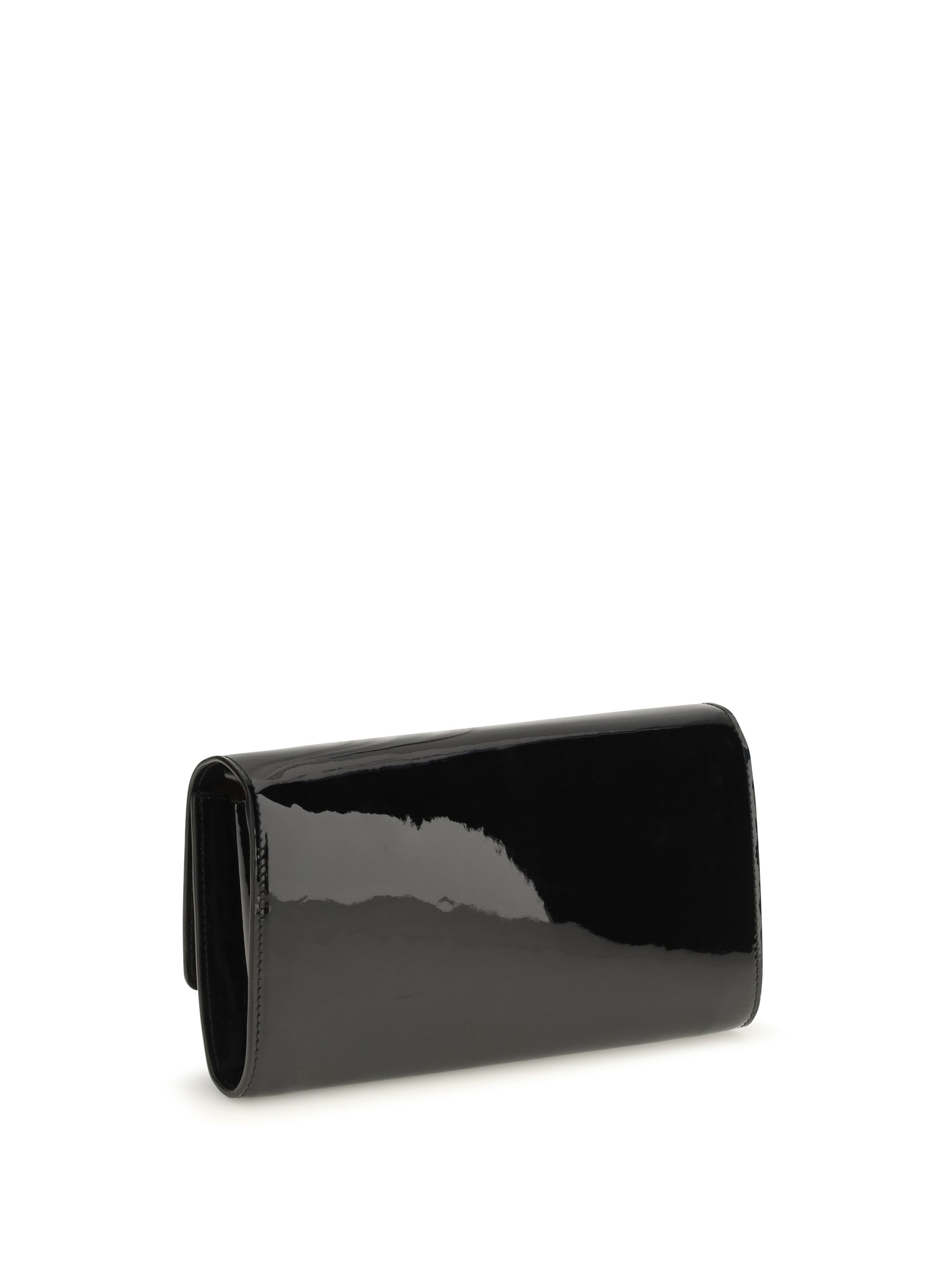 bettina patent leather chain wallet