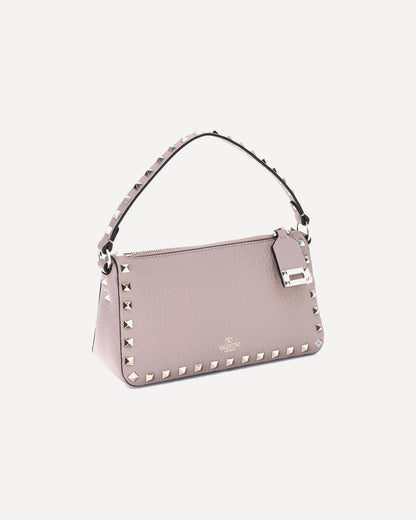 rockstud zip-up shoulder bag