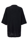 distressed oversized ruined-effect cotton crew neck t-shirt