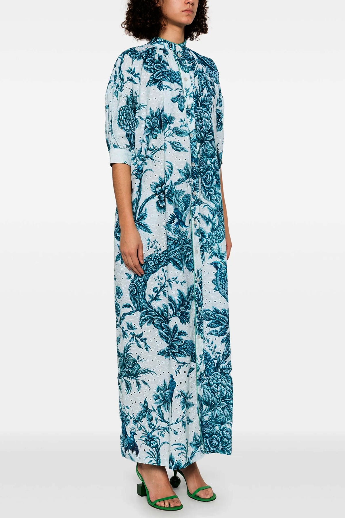 F.r.s. - For Restless Sleepers Long Mede Floral Print Sangallo Lace Dress |  Modecraze  MODECRAZE
