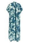 long mede floral print sangallo lace dress
