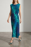 briseide long dress in silk viscose satin